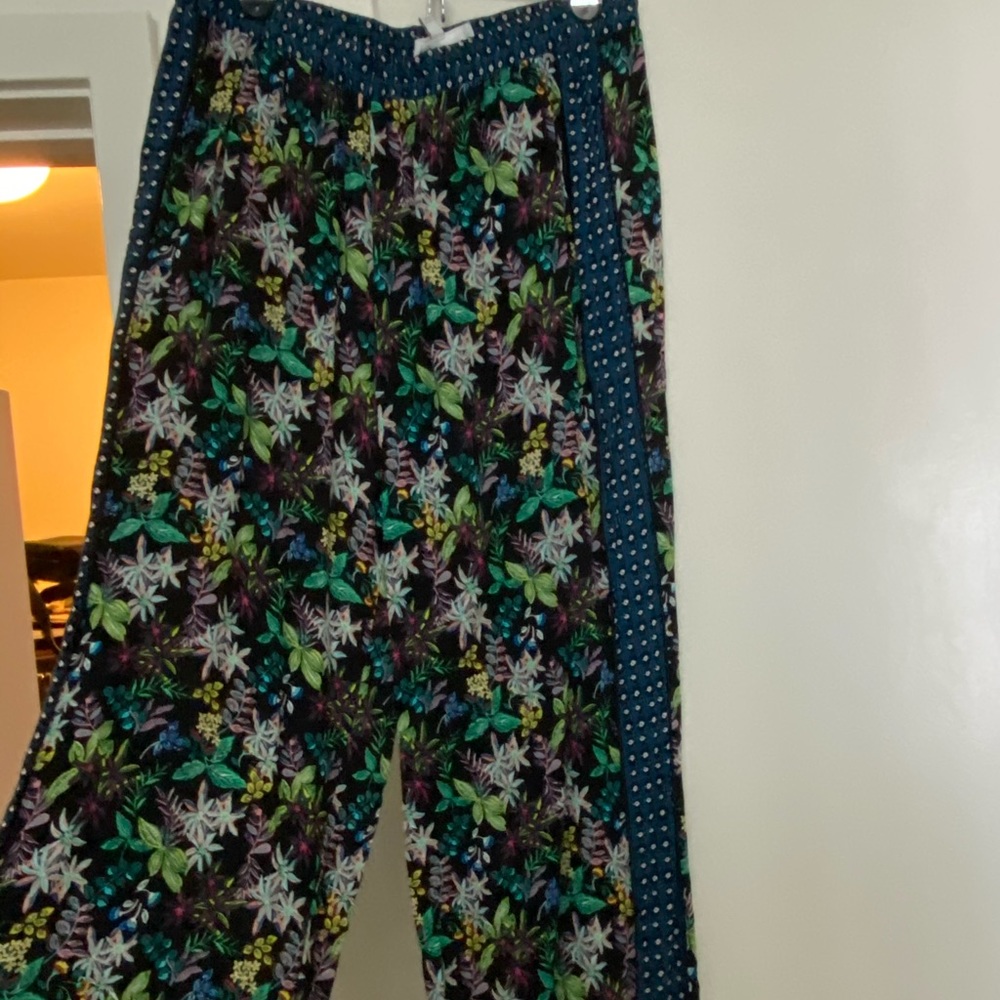 Anthropologie Floral Palazzo Pants